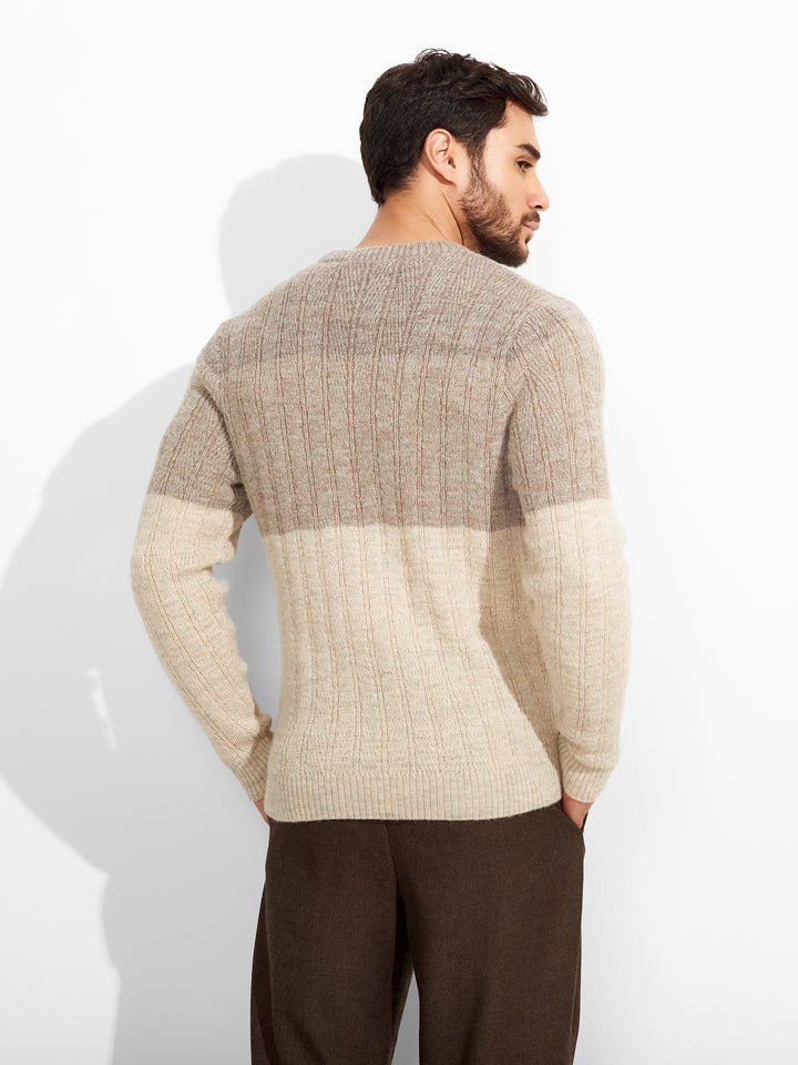 Jersey Zinal de baby alpaca, color beige