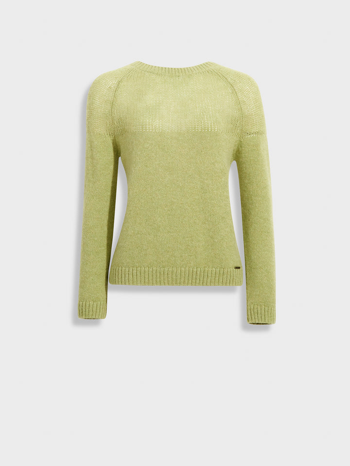 Chaqueta de punto Zabine 100% Baby Alpaca Color Verde