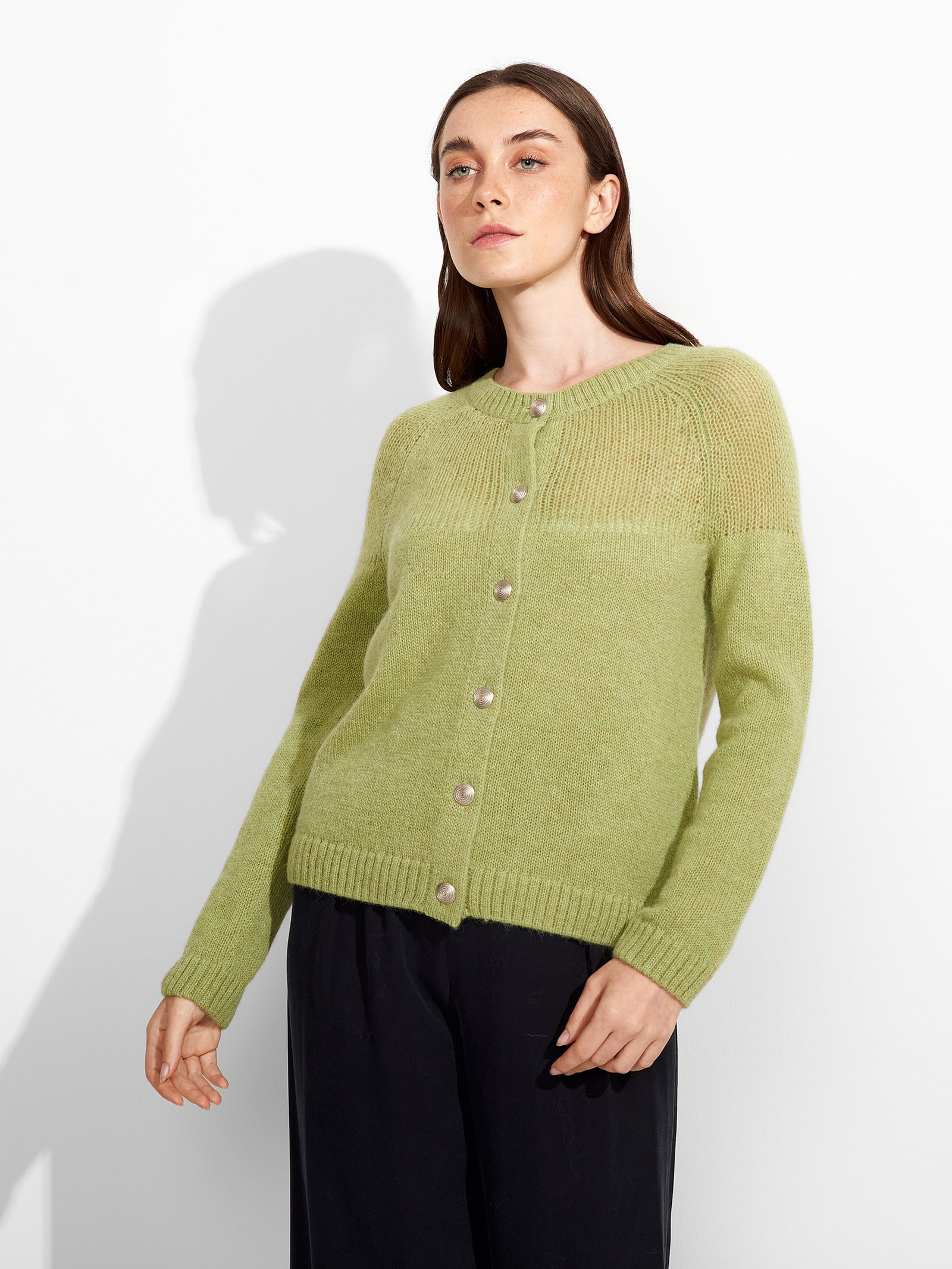Zabine Cardigan Baby Alpaca Color Green