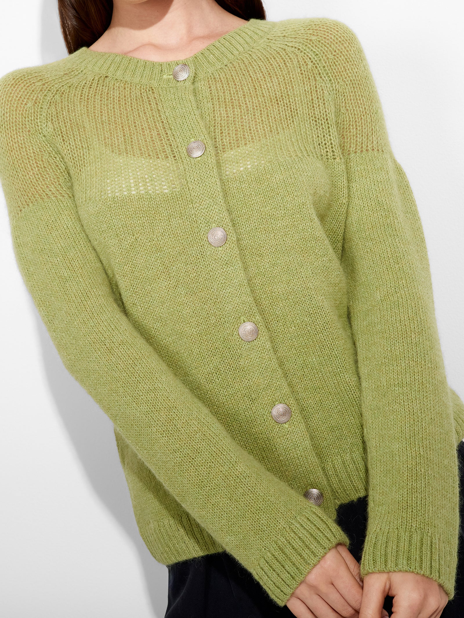 Zabine Cardigan Baby Alpaca Color Green