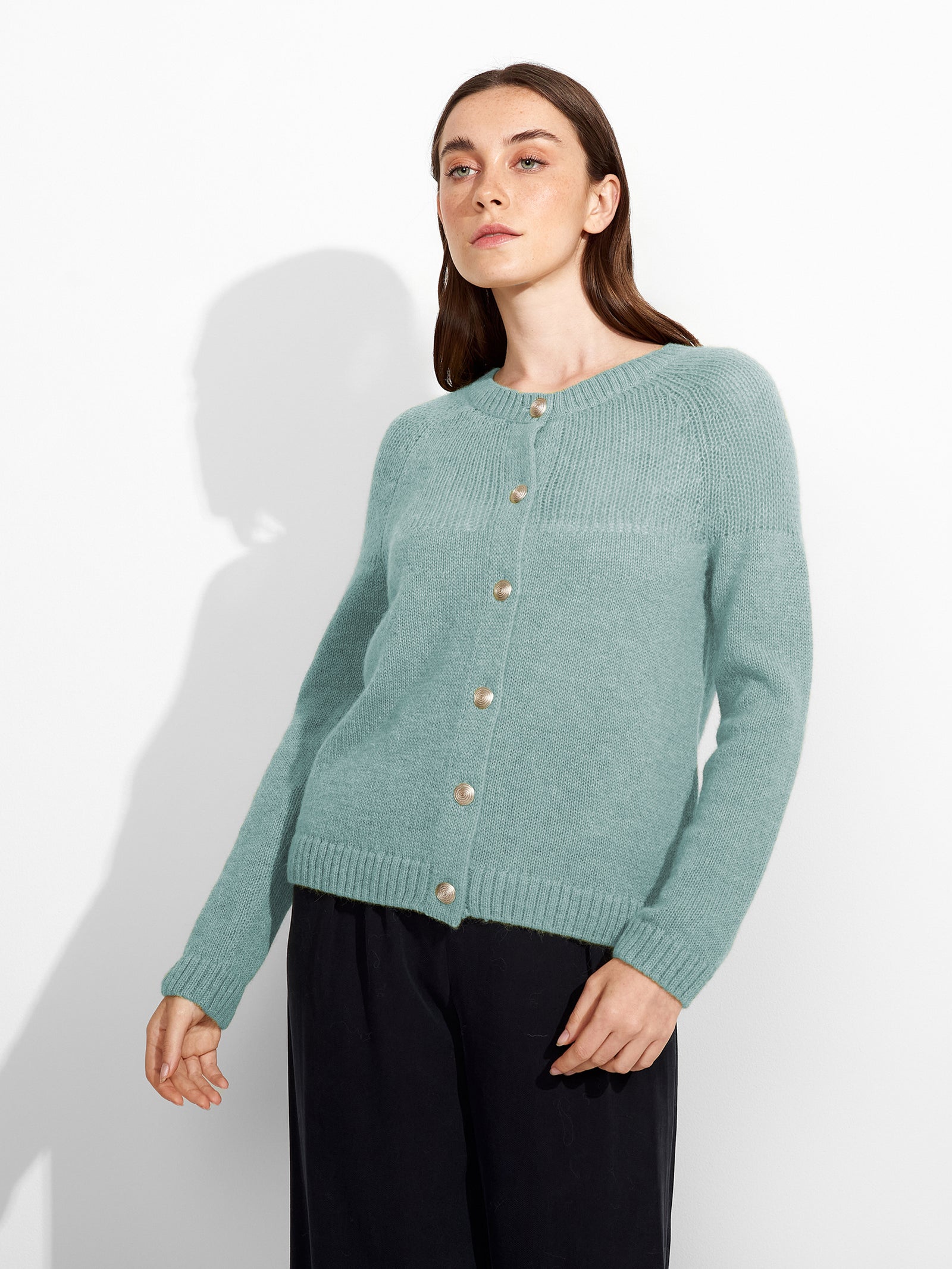 Zabine Cardigan Baby Alpaca Color Ligth Blue