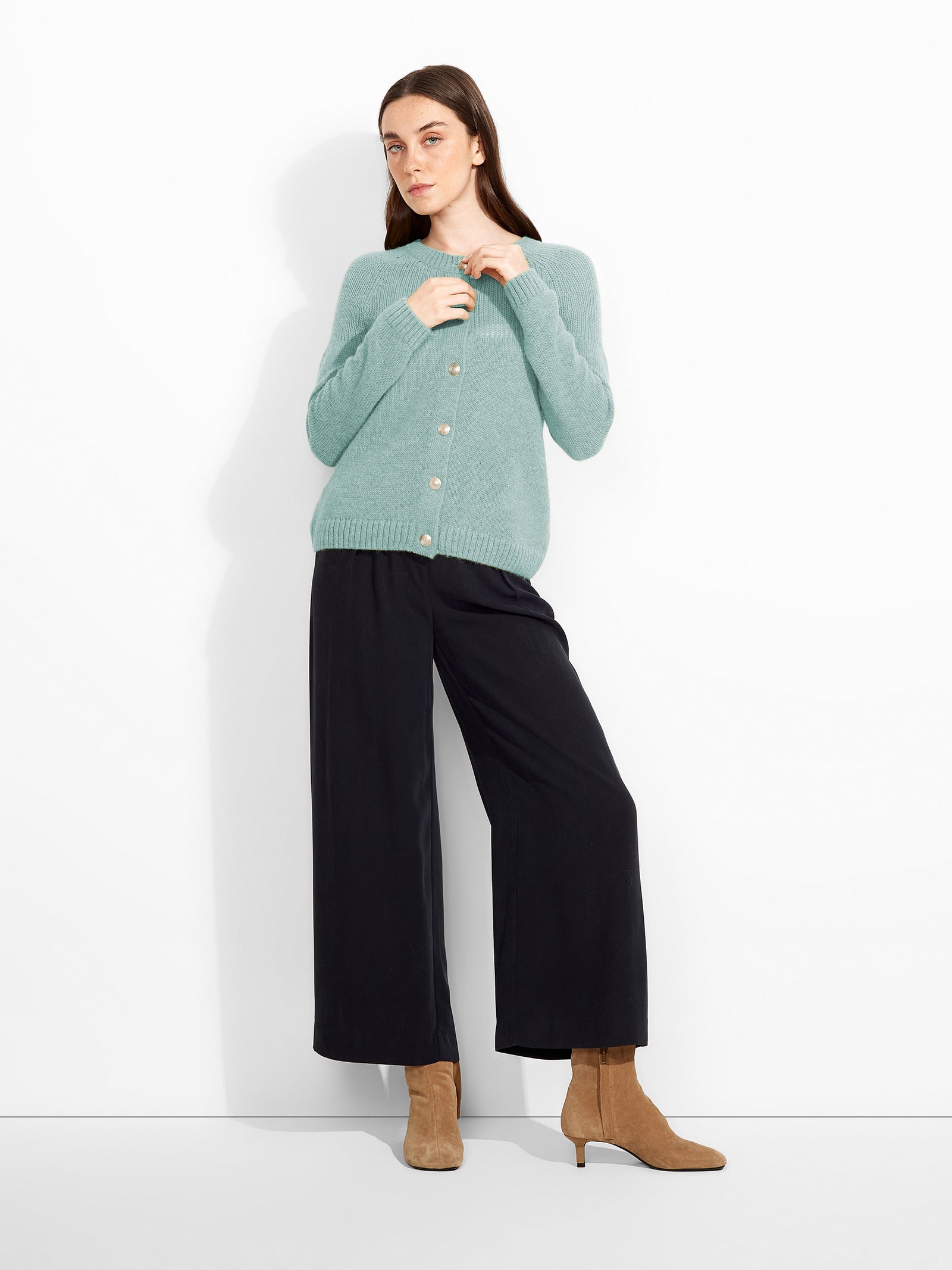 Zabine Cardigan Baby Alpaca Color Ligth Blue