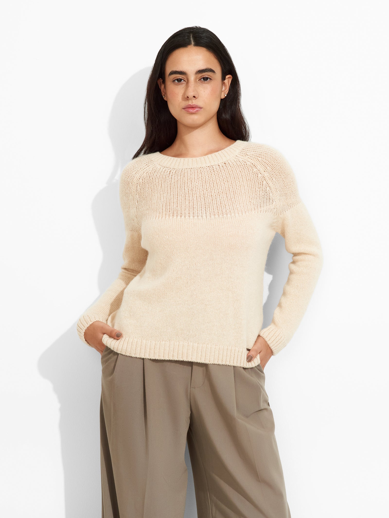 Zabine Cardigan Baby Alpaca Color Beige