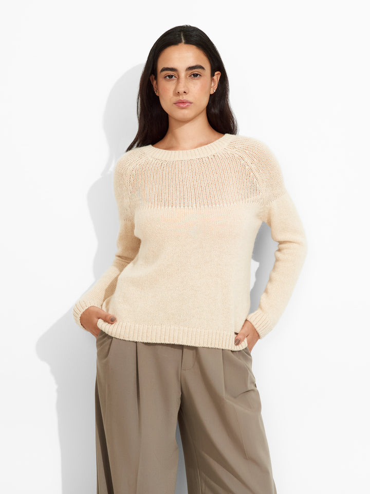 Cárdigan Zabine Baby Alpaca Color Beige