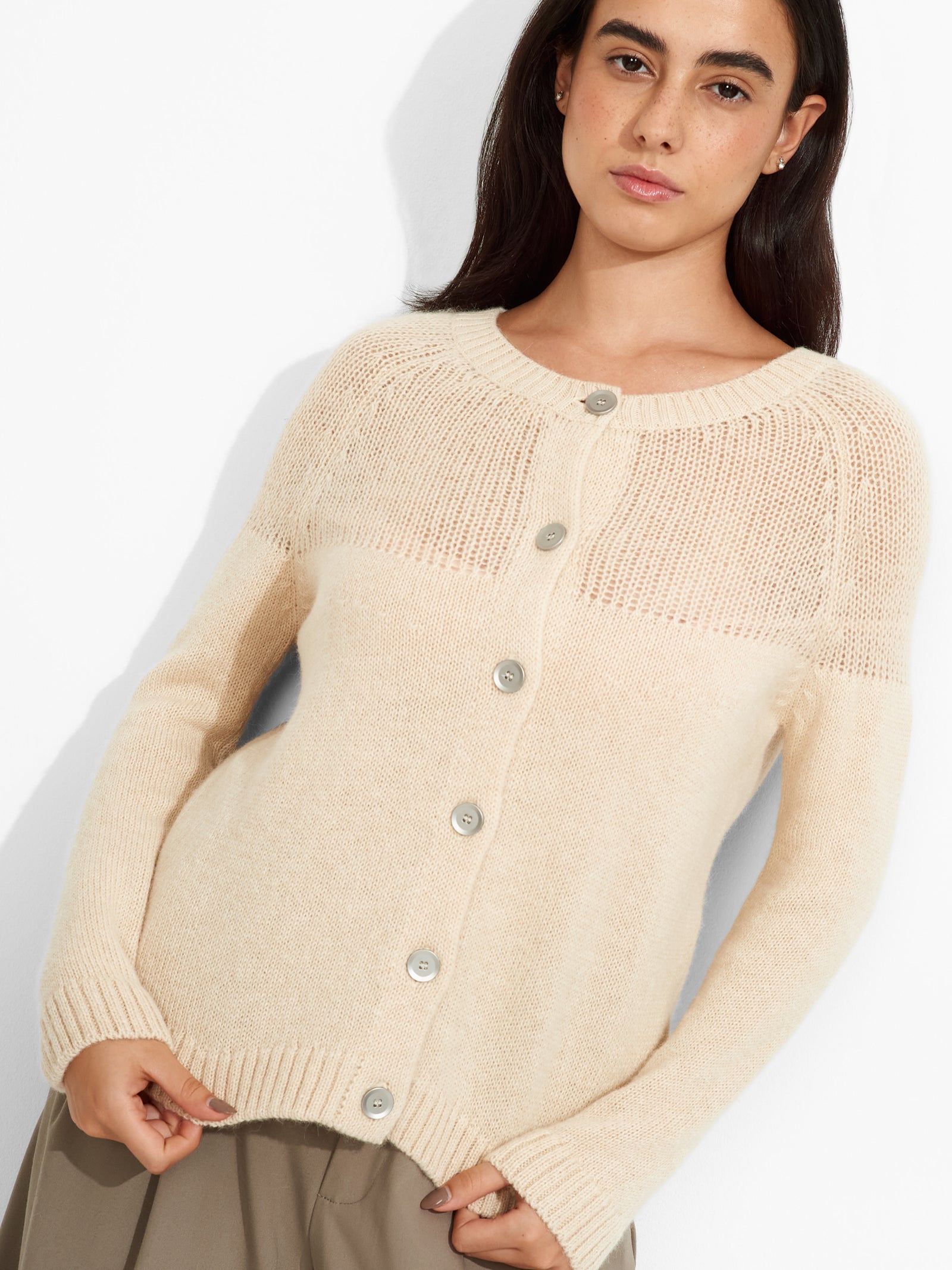 Zabine Cardigan Baby Alpaca Color Beige