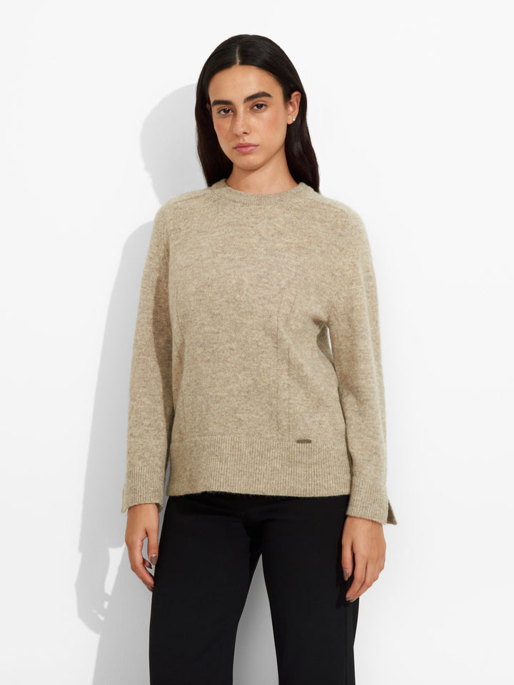 Zia Suéter Baby Alpaca Color Beige