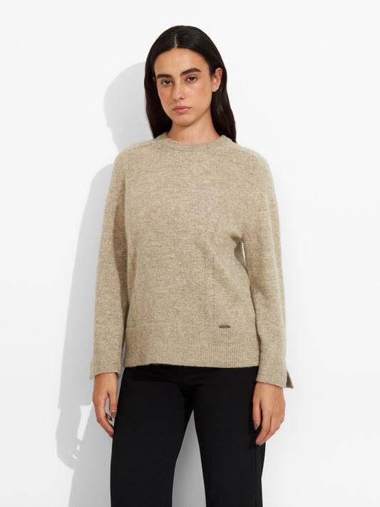 Zia Sweater Baby Alpaca Color Beige