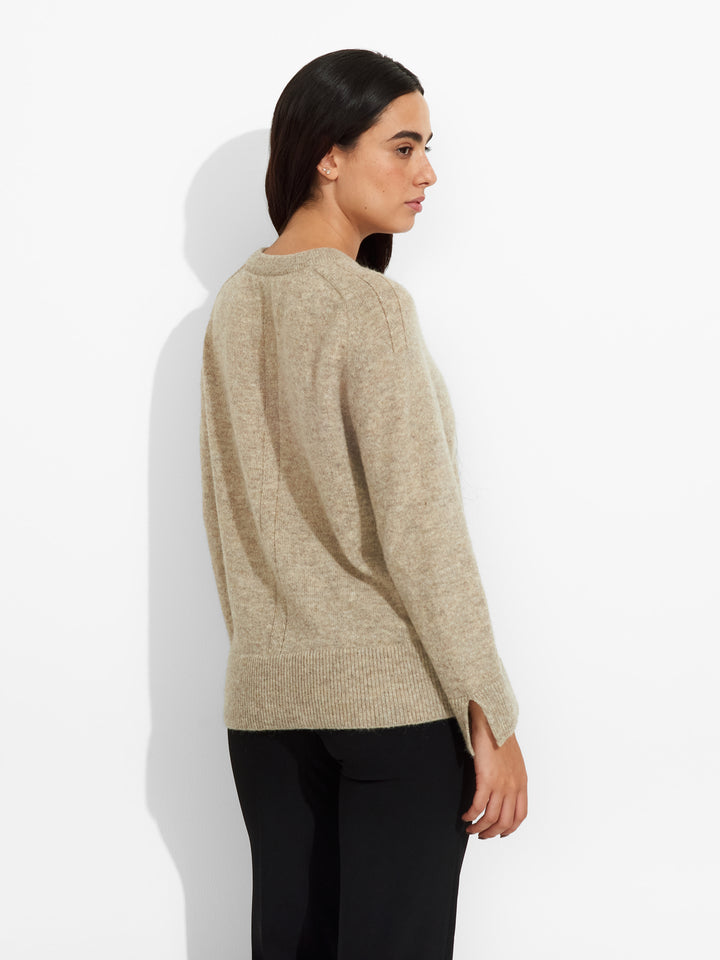 Zia Suéter Baby Alpaca Color Beige