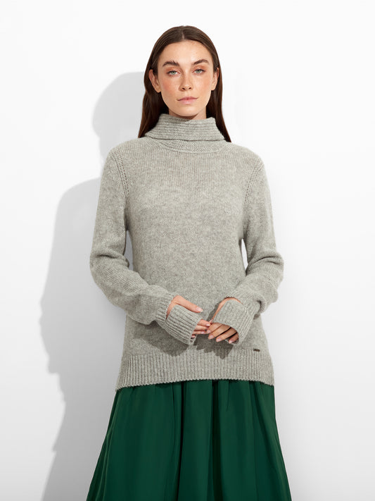 Zero Sweater Baby Alpaca Color Grey