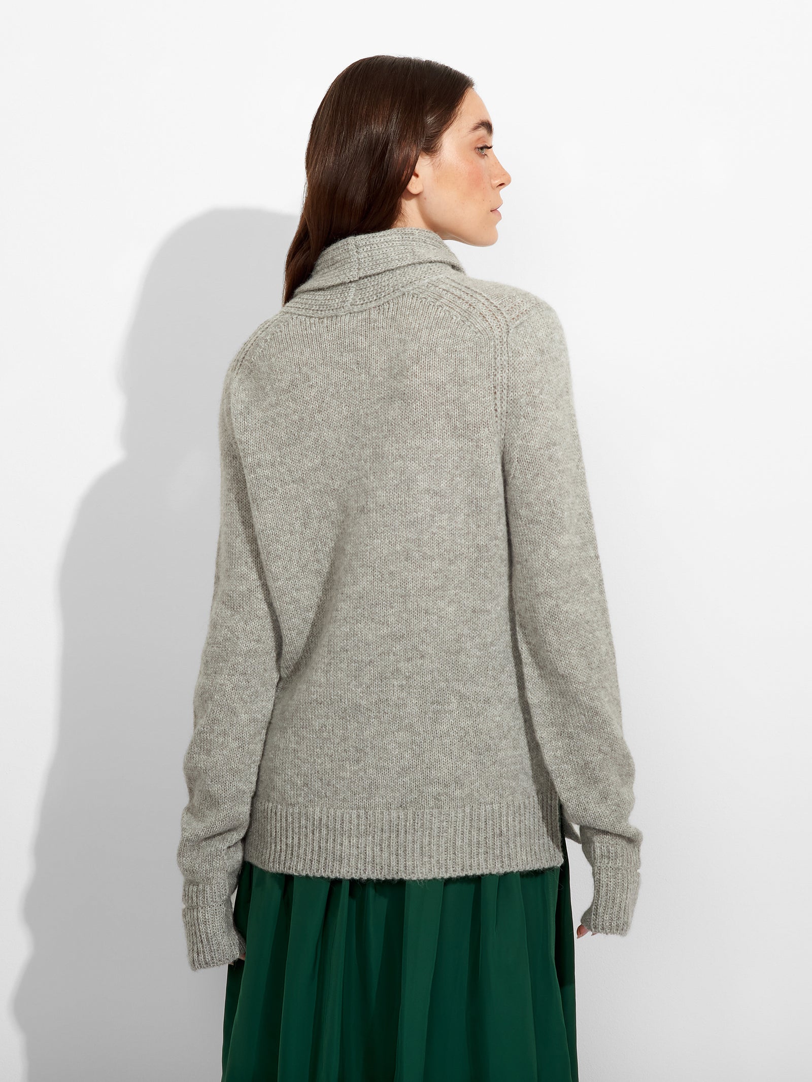 Zero Sweater Baby Alpaca Color Grey