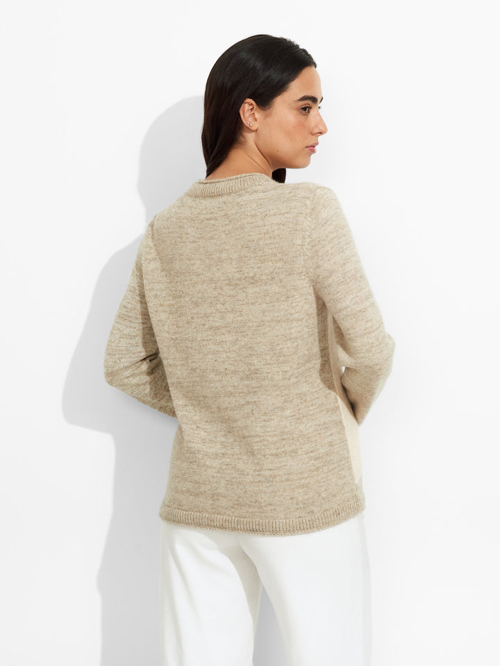 Suéter Zoe de alpaca bebé color beige