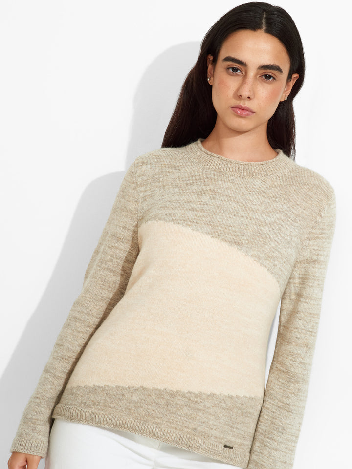 Suéter Zoe de alpaca bebé color beige