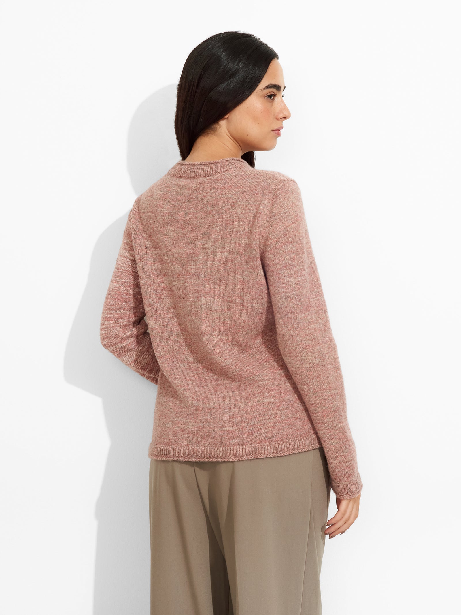Zoe Sweater Baby Alpaca Color Pink