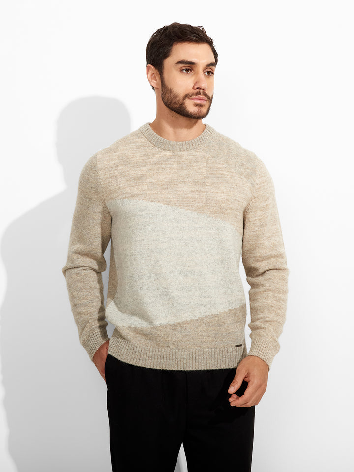 Suéter Zoe de alpaca bebé color beige
