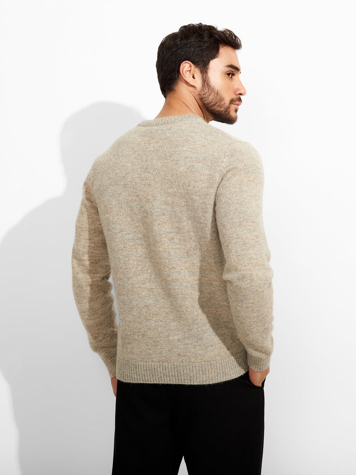 Suéter Zoe de alpaca bebé color beige