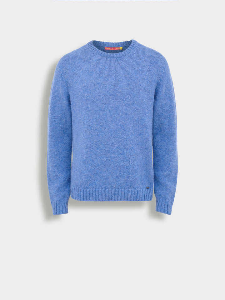 Suéter de hombre Arequipa de baby alpaca color azul