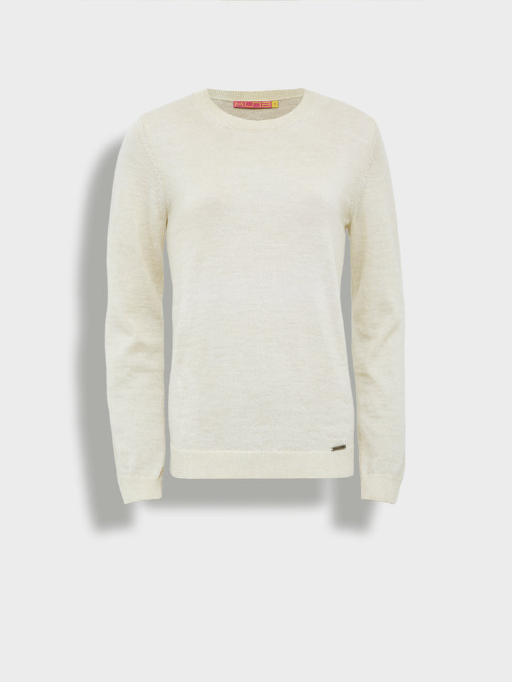 Suéter Arequipa para mujer de baby alpaca, color beige