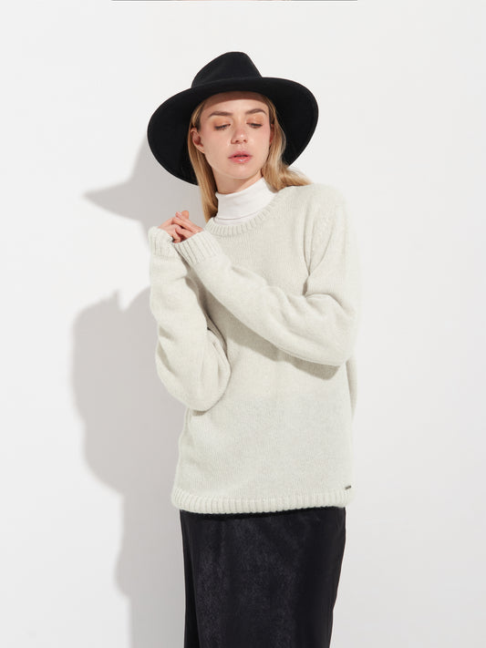 Arequipa Women's Sweater Baby Alpaca Color Beige