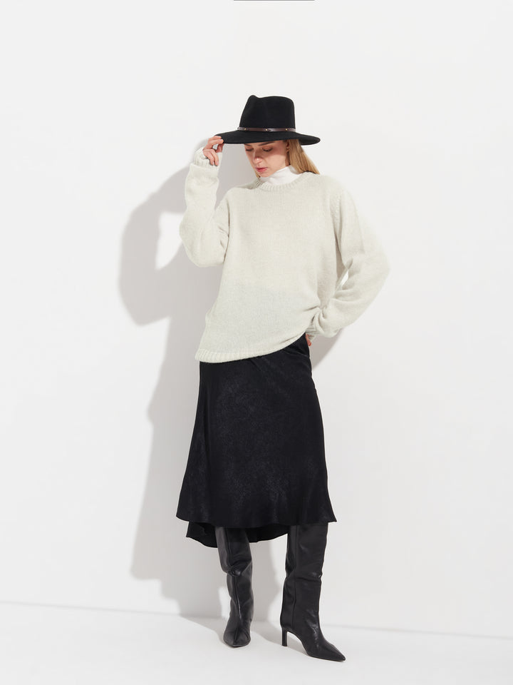 Suéter Arequipa para mujer de baby alpaca, color beige