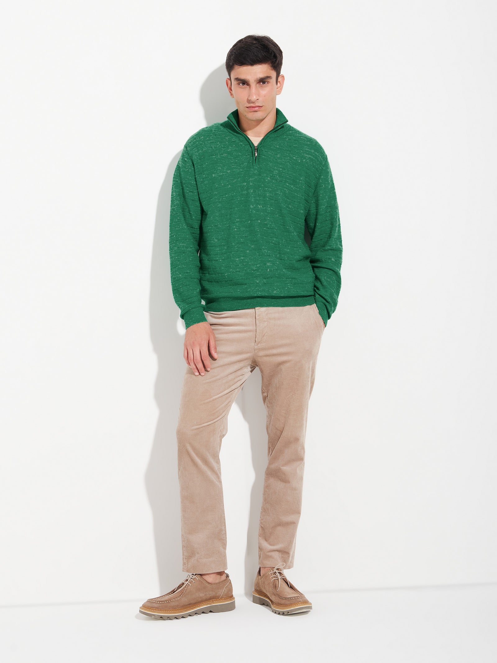 Suéter Zamir para bebé de alpaca, color verde