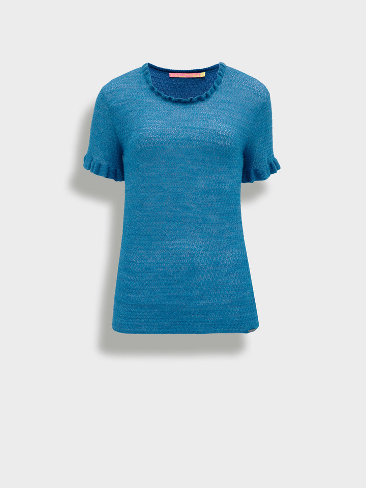 Jersey Zaeta de Baby Alpaca Color Azul