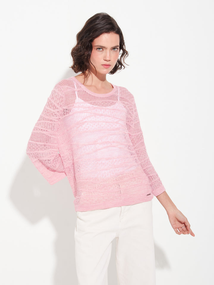 Suéter Zample para Bebé Alpaca Color Rosa
