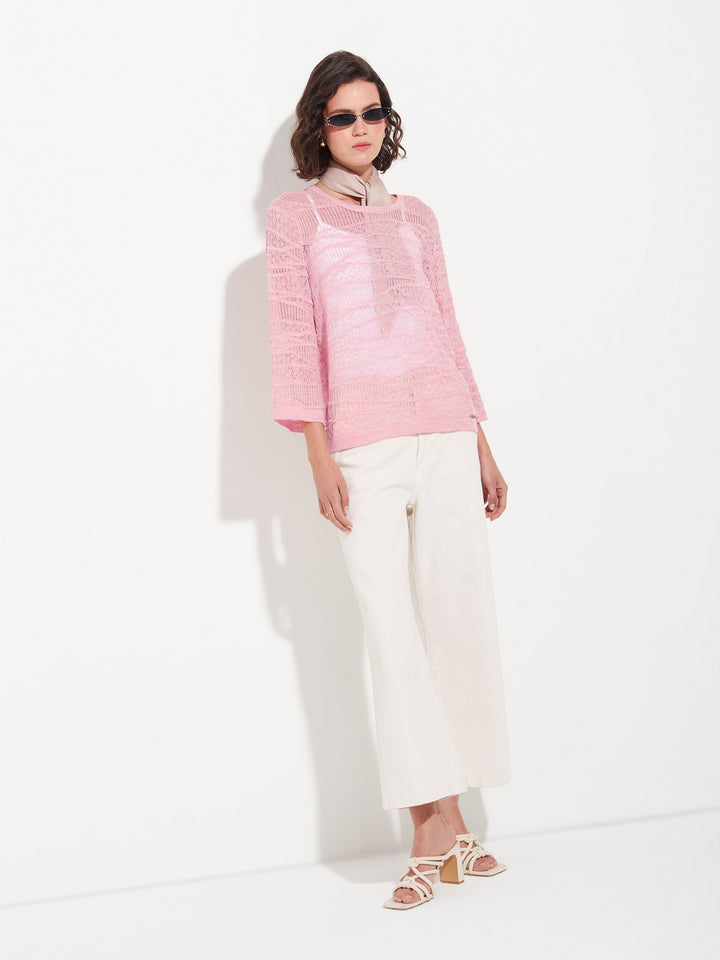 Suéter Zample para Bebé Alpaca Color Rosa