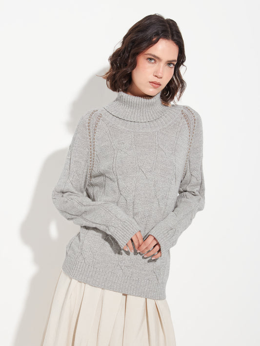 Bettina Sweater Baby Alpaca Color Grey