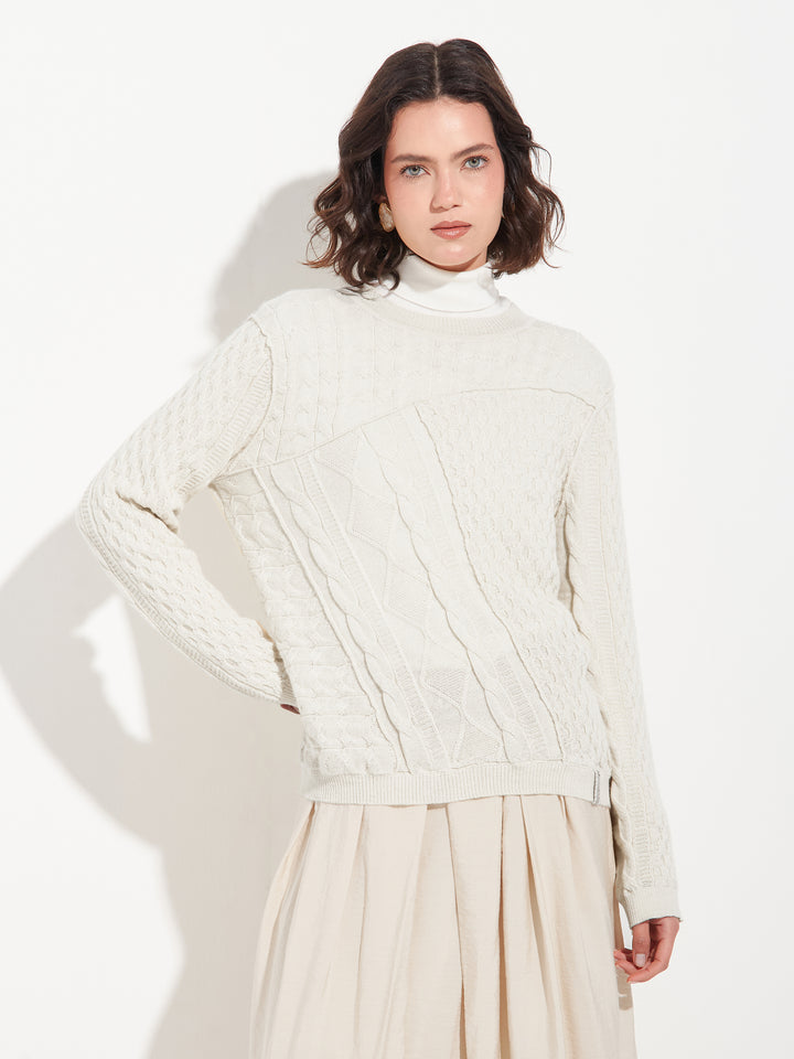 Suéter Bianca de alpaca bebé color beige