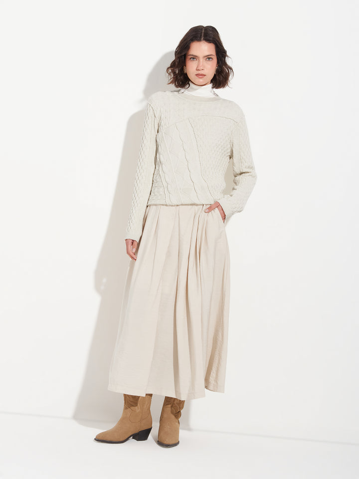 Suéter Bianca de alpaca bebé color beige