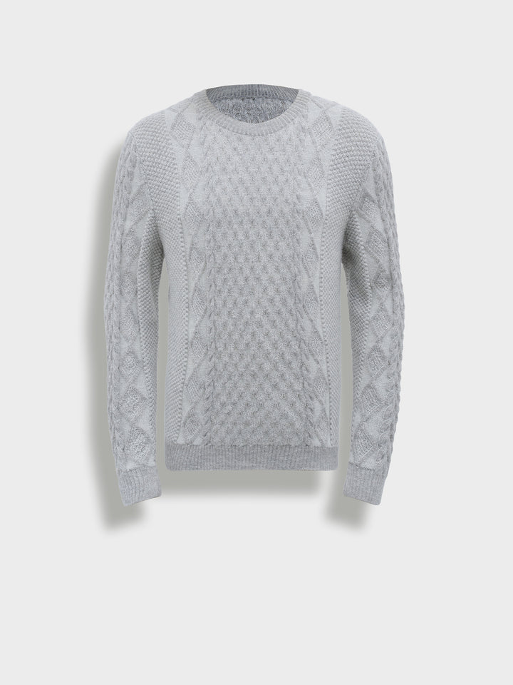 Bastian Suéter Baby Alpaca Color Gris