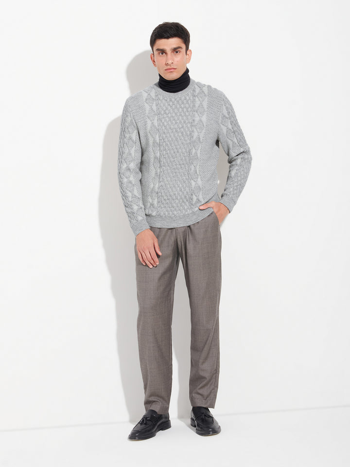 Bastian Suéter Baby Alpaca Color Gris