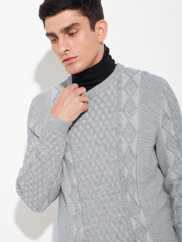 Bastian Suéter Baby Alpaca Color Gris
