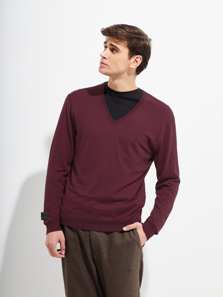 Brian Sweater Vikuna Color Burdeo