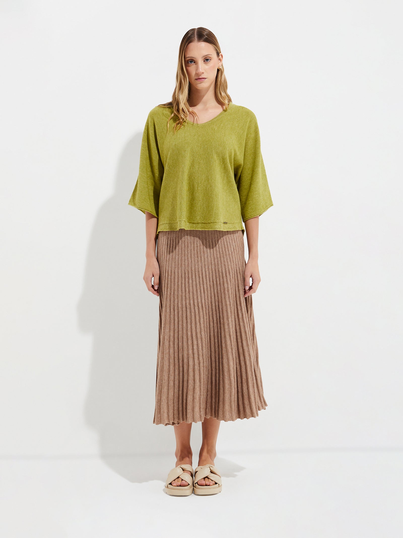 Yolanda Sweater Cotton Color Green