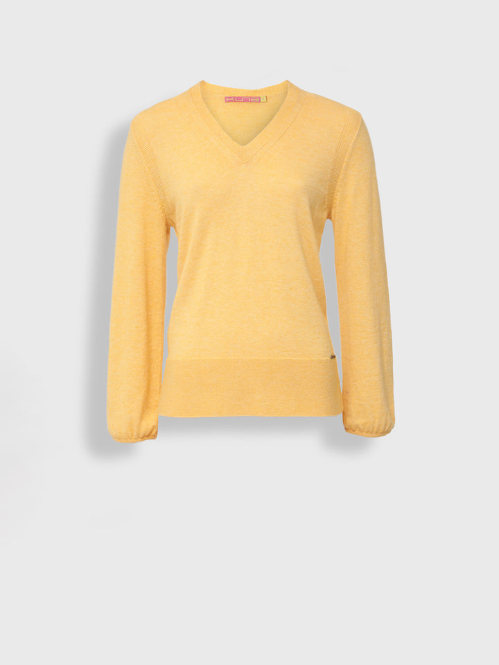 Suéter Yliada de algodón color amarillo