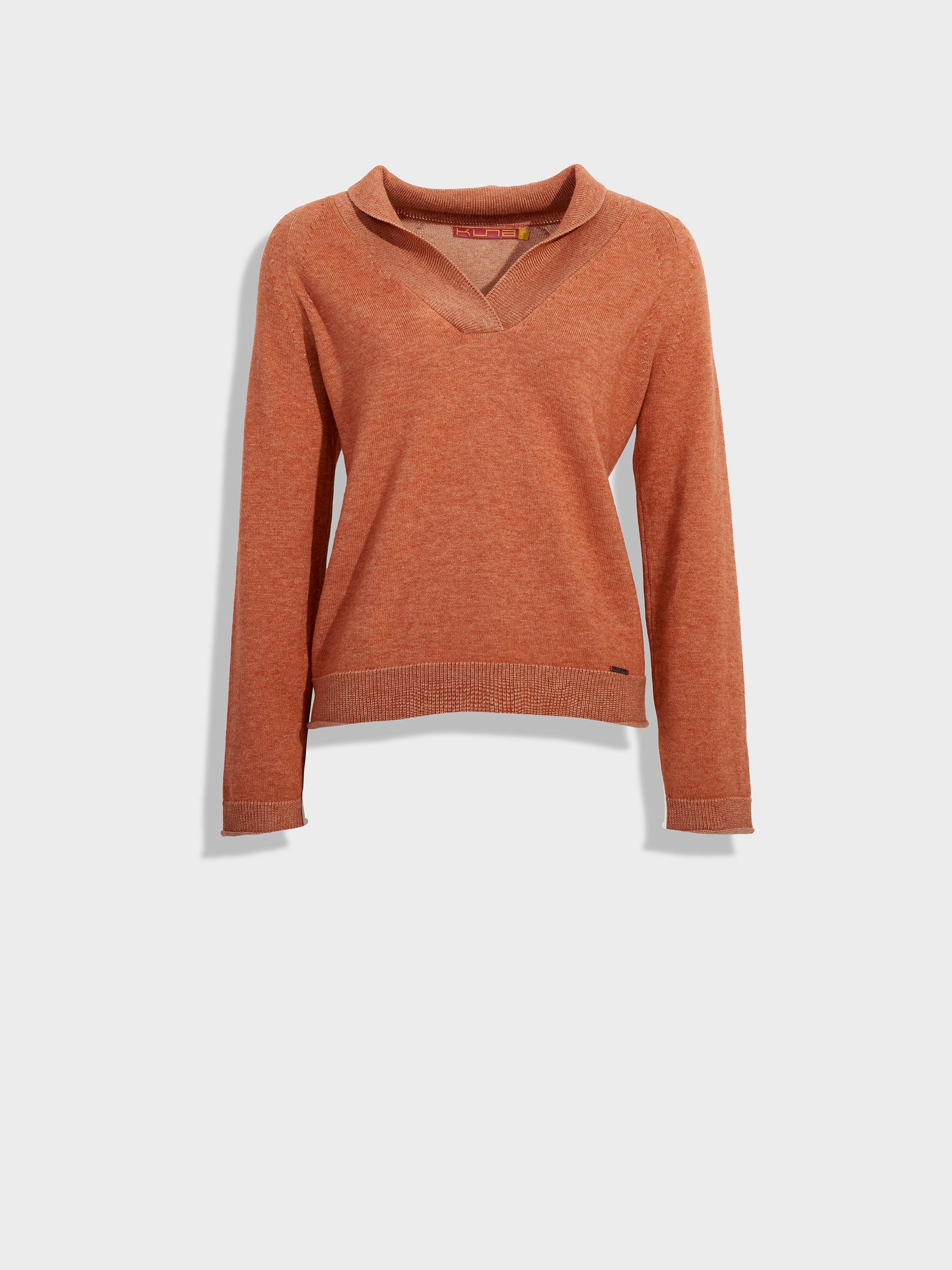 Sudadera Zolena de algodón color naranja