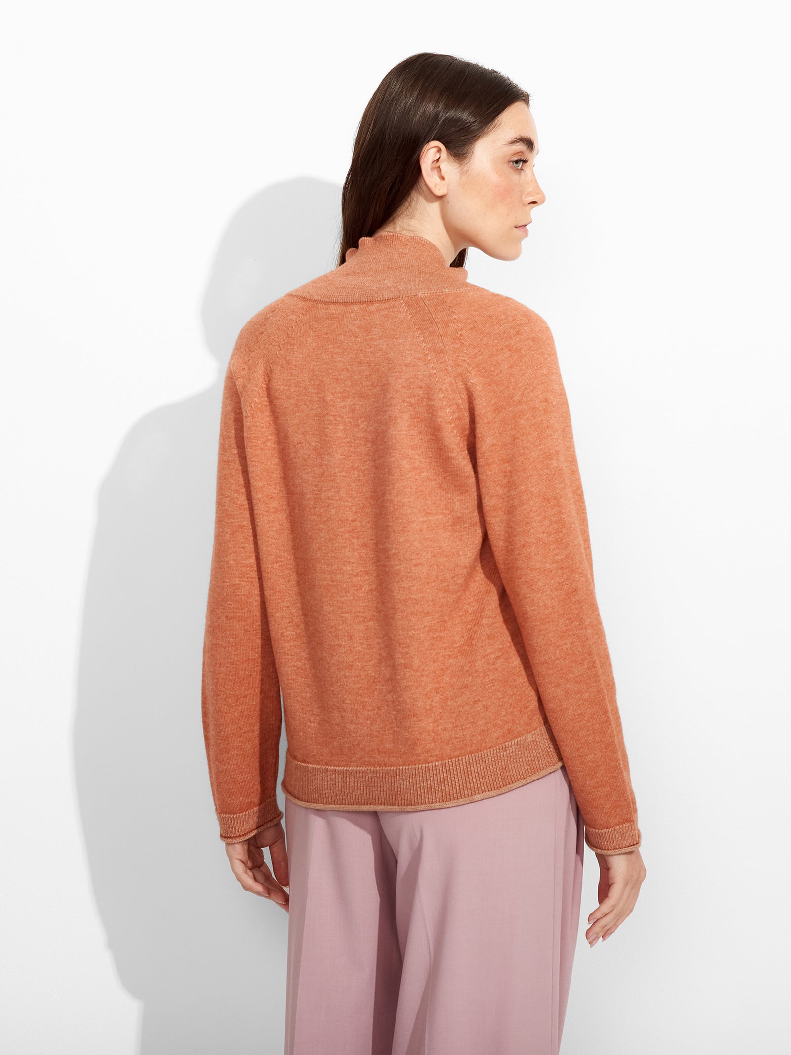 Sudadera Zolena de algodón color naranja