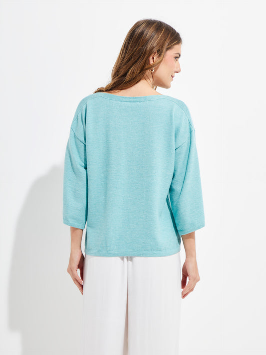 Yolene Sweater Cotton Color Turquoise