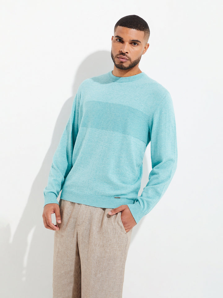 Yoel Sweater Cotton Color Turquoise