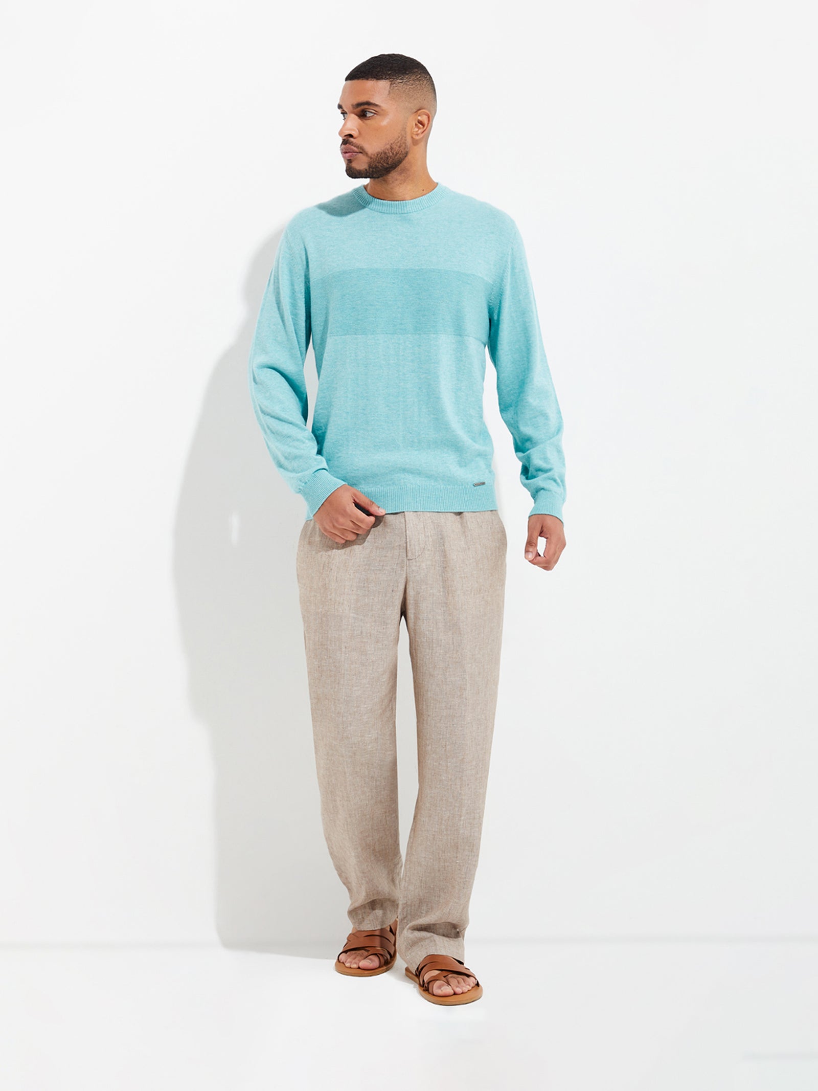 Yoel Sweater Cotton Color Turquoise