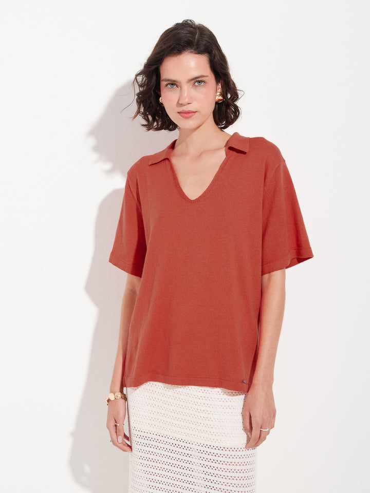Zymba Camiseta Algodón Color Naranja