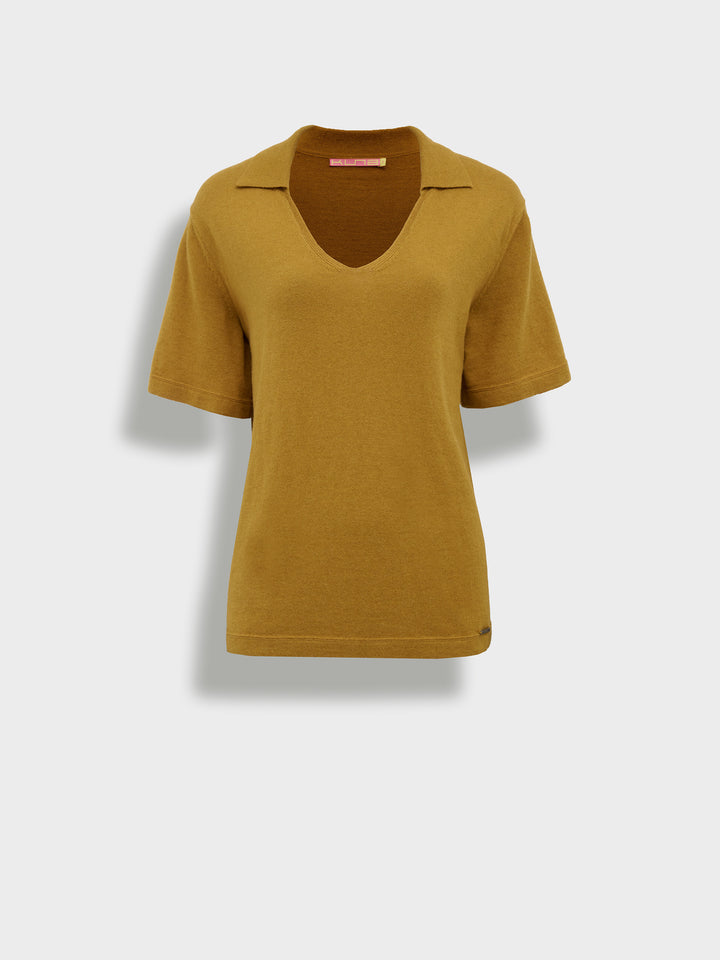 Zymba camiseta algodón color amarillo