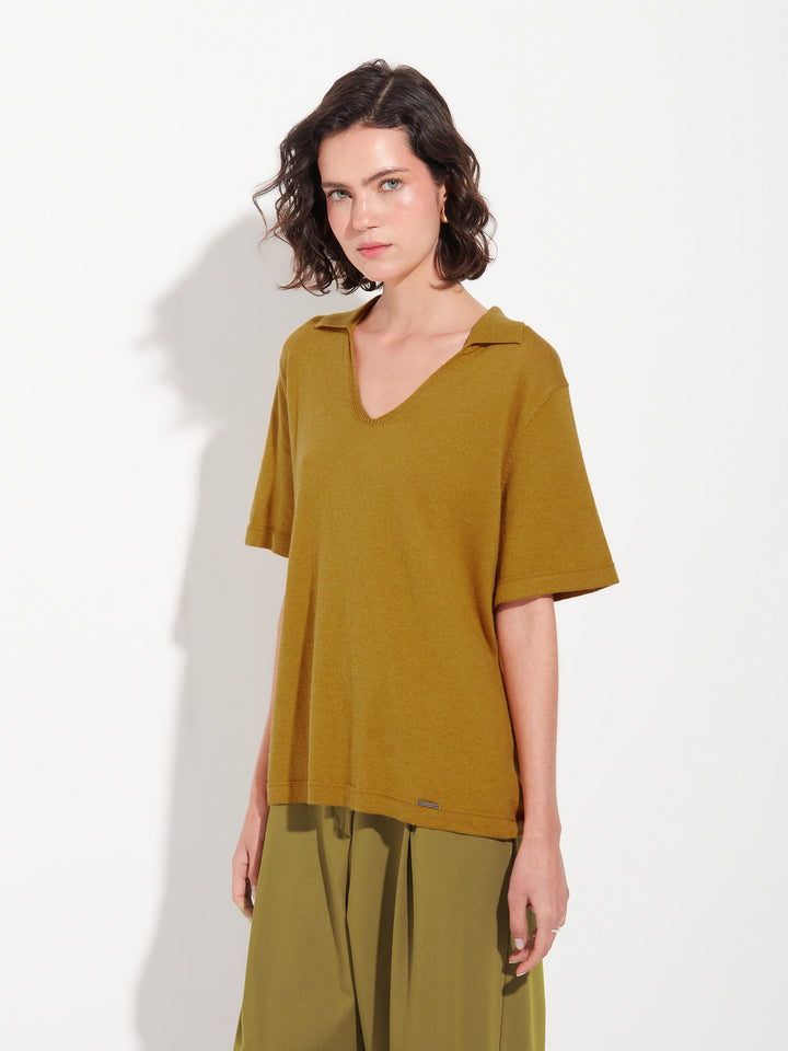 Zymba camiseta algodón color amarillo