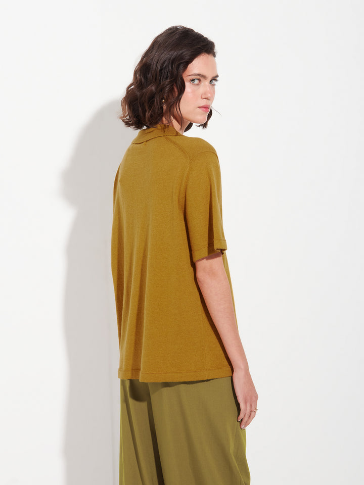 Zymba camiseta algodón color amarillo