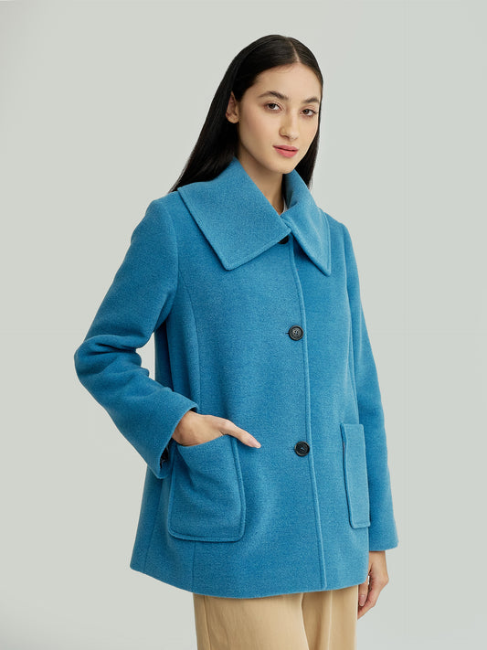 Yvanna Coat Baby Alpaca / Wool Color Light Blue