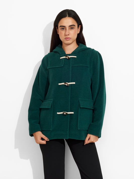 Ziggy Coat Baby Alpaca And Wool Color Green