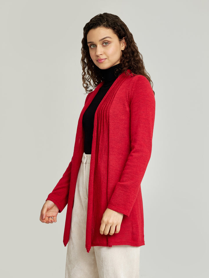 CÁRDIGAN KAYLA DE ROYAL ALPACA COLOR ROSSO