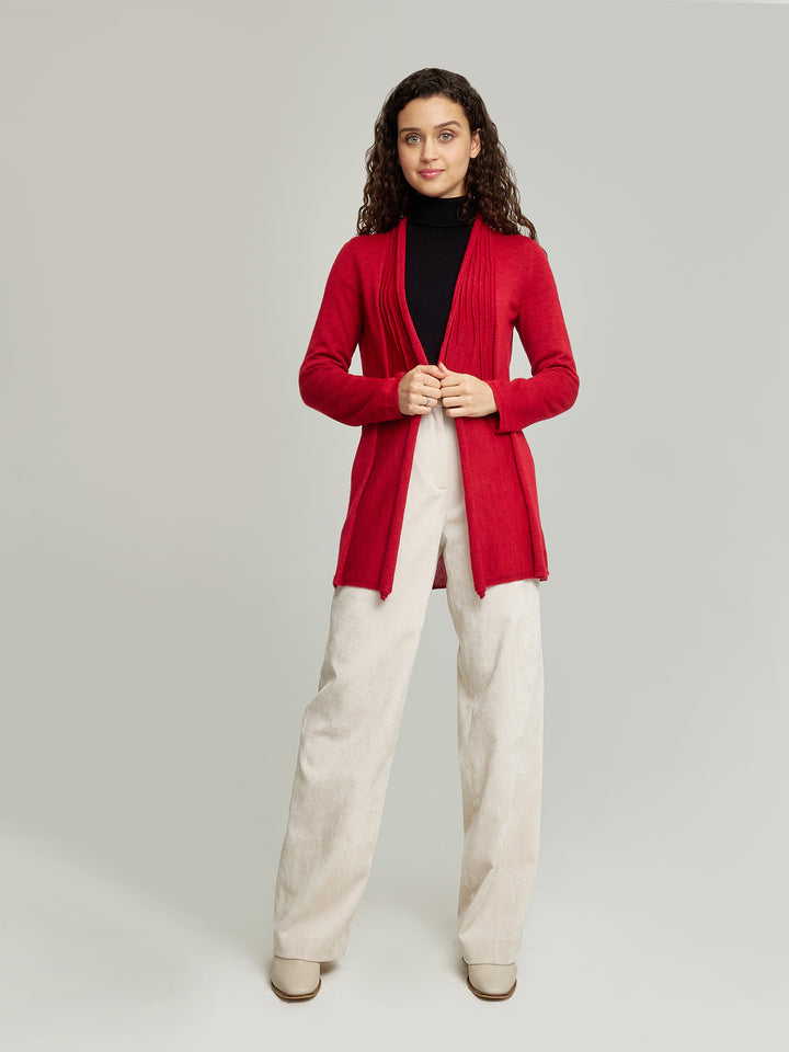 CÁRDIGAN KAYLA DE ROYAL ALPACA COLOR ROSSO