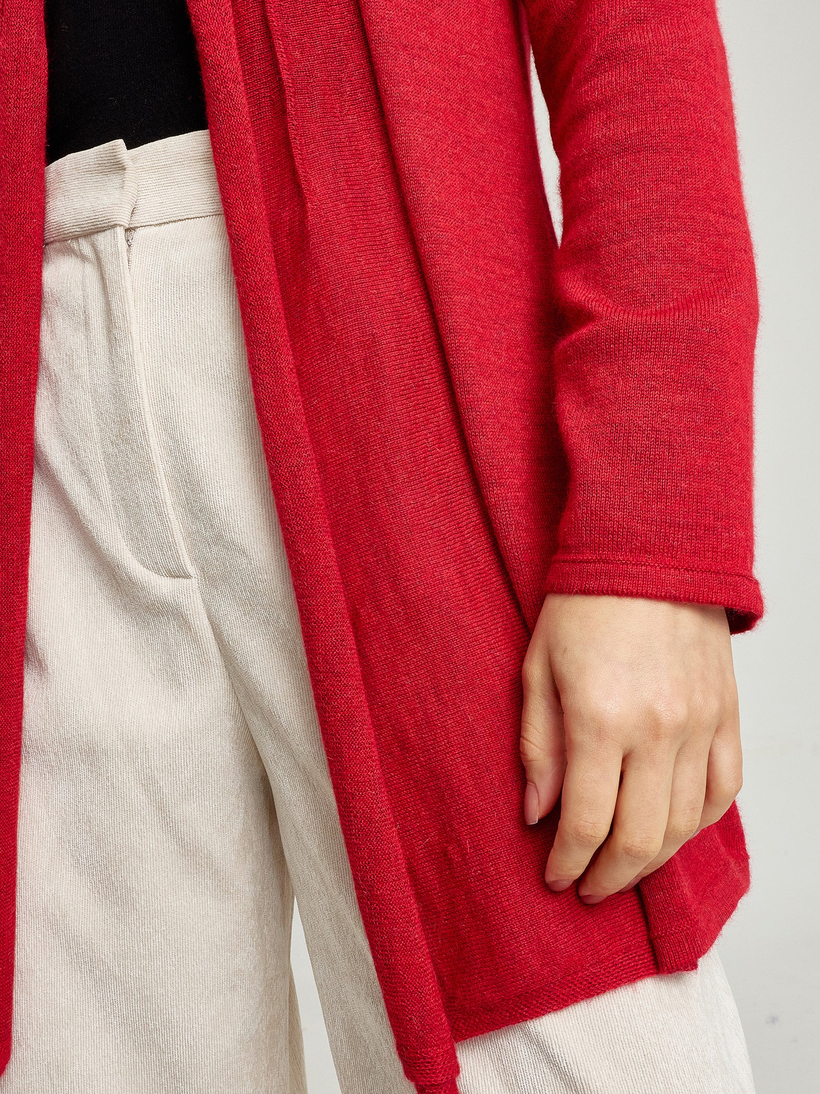 Kayla Cardigan Royal Alpaca Color Rosso